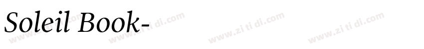 Soleil Book字体转换